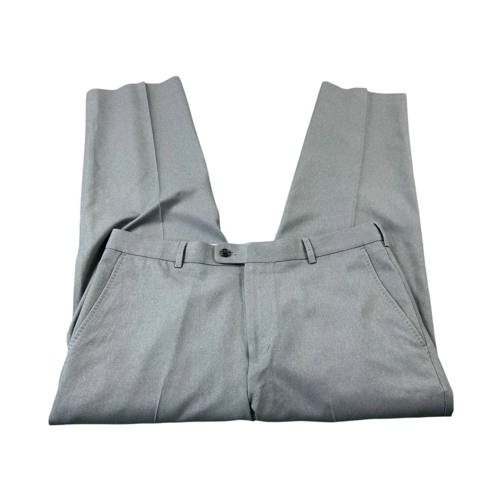Peter Millar Gray Crown Sport Wicking Golf Pants Mens 35x28 Chino 100% Polyester